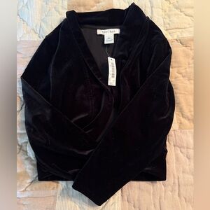 White House Black Market Luxe Black Velvet Jacket